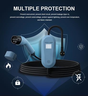 Frekans 50Hz 60Hz Taşınabilir EV Şarj cihazı Hızlı Şarj Elektrikli Araba Şarj cihazı