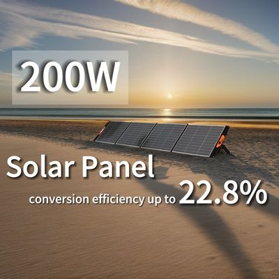 Güç kaynağı için uygun 200W Dış Monocrystalline Silikon Katlanabilir Güneş Paneli