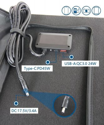 Hafif 60W Katlanabilir Güneş Paneli UN38.3 Katlanabilir Güneş Mobil Şarj Aracı