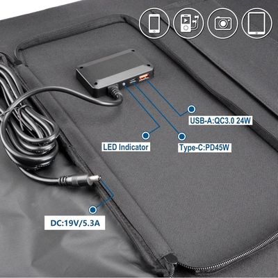 Monokristallik Silikon 100W 200W Güneş Paneli PV Hücreleri Modülü Taşınabilir Katlanabilir Güneş Paneli