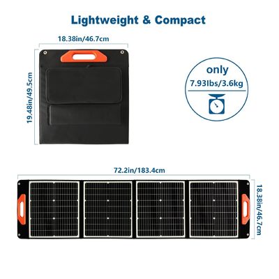 Yolculuk ve kamp ihtiyaçları için katlanabilir fotovoltaik panel 120W güneş enerjisi istasyonu