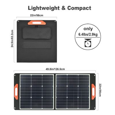 Monocrystalline Silikon Panelli Katlanabilir Güneş Jeneratörü 56*63.2*4.5cm Güç kaynağı