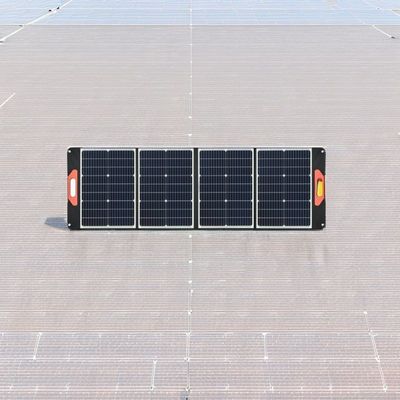 Güç Santrali ve Kamp Gezileri için Katlanabilir Güneş PV Kit 100W 12V Düzenlenebilir Stand