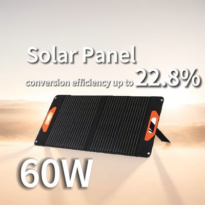 Küçük Mono 60W Güneş Paneli 2.2kg Katlanabilir Güneş Paneli Şarj Aracı