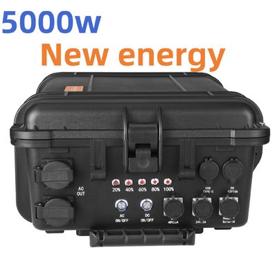 5000W AC çıkış taşınabilir güneş enerjisi santrali acil durum jeneratörü 110V/220V ile şarj edilebilir inverter güç bankası