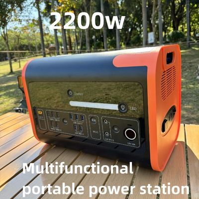 Hızlı şarj ve kablosuz şarj ile 2200W LiFePO4 ev acil güneş jeneratörü