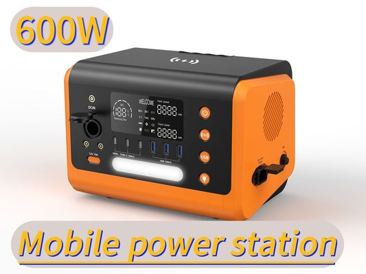 600wh Güneş 600W Taşınabilir Elektrik Santrali ve 15W Kablosuz Şarj