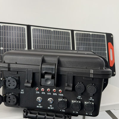 4kw taşınabilir şarj edilebilir güneş enerjisi santrali özelleştirme ve LiFePO4 pil ile
