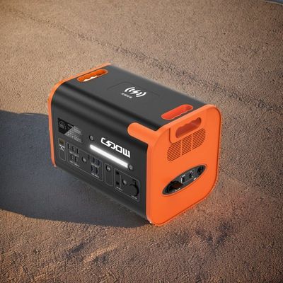 Kablosuz Şarj Açık Hava Acil Kamp için 15W 1000W 2200W Taşınabilir Elektrik Santrali