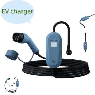 Tek fazlı taşınabilir EV şarj cihazı AC220V Mobil EV şarj cihazı