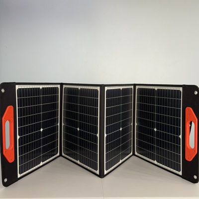 100W Katlanabilir Monocrystalline Silikon Güneş Panelleri Siyah CE Sertifikalı Sıcak Teklif