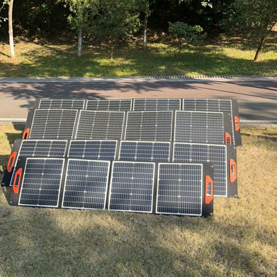 300W Katlanabilir Kamp Güneş Panelleri Monokristal Hücre Küçük Ev Sistemi