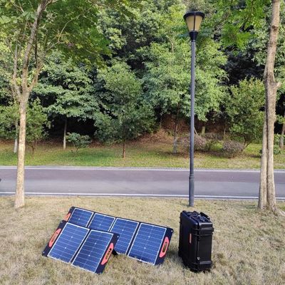 300W Katlanabilir Kamp Güneş Panelleri Monokristal Hücre Küçük Ev Sistemi