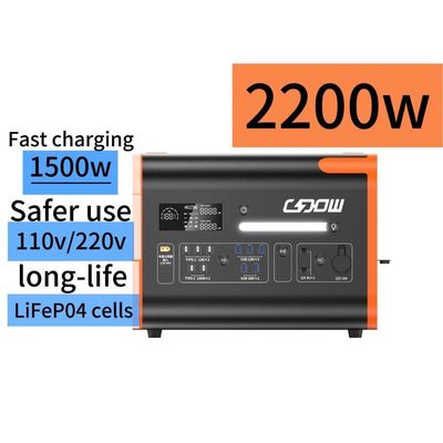 220V±5% AC Çıktı Voltajı 15W Kablosuz Şarj Uzun ömürlü LiFePO4 Hücreleri Hızlı Şarj