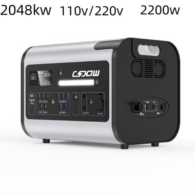 AT22 2200W Süper Güçlü Lityum Demir Fosfat Taşınabilir Elektrik Santrali Lityum Pil