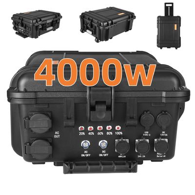 4000W Power Pull Rod taşınabilir güneş enerjisi santrali büyük kapasiteli lityum pil