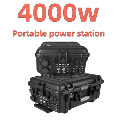 AC Adaptörü Şarj Modu Siyah Renk Acil Elektrik Santrali için 4000W Güneş Jeneratörü