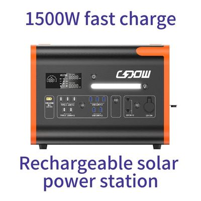 Taşınabilir Şarj edilebilir Güneş Enerjisi Santrali 2200W LiFePO4 Batarya Jeneratörü