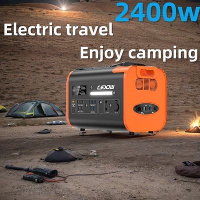 Güç Kapasitesi Taşınabilir Elektrik Santrali 600W 2000W 2200W Siyah turuncu BMS Koruması ile