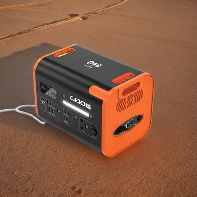 Güç Kapasitesi Taşınabilir Elektrik Santrali 600W 2000W 2200W Siyah turuncu BMS Koruması ile
