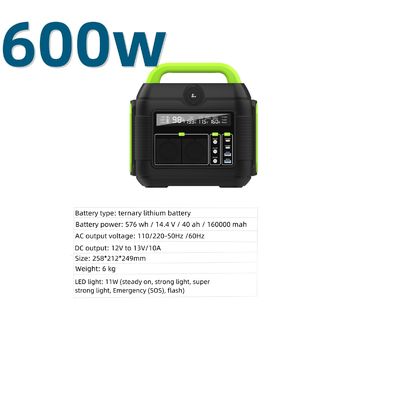 Taşınabilir 600W Şarj edilebilir Güneş Elektrik Santrali Üçlü Lityum Pil Özel Renk