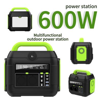 600W Dış Kamp Taşınabilir Güç Santrali Akü Alınabilir Olabilir Amerikan Standartı Değil