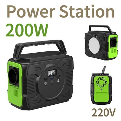 200W Şarj edilebilir Pil Güneş Jeneratörü Ev ve Açık Hava için Taşınabilir Elektrik İstasyonu