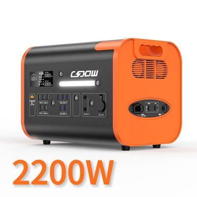 LiFePO4 2000W Yüksek Kapasite Hızlı Şarj Enerji Bankası Dış Elektrik Santrali