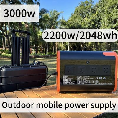 Özelliklendirilebilir 2200W Şarj edilebilir LiFePO4 Batarya Enerji Sistemi Açık Hava Kampı için