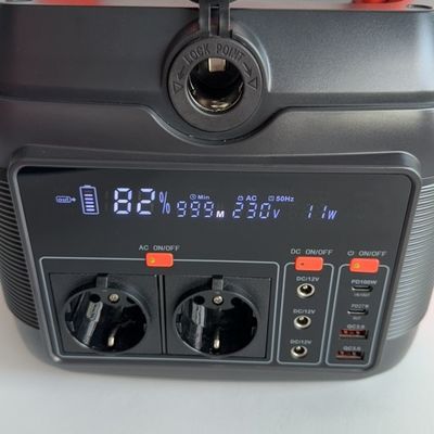 AC çıkışı 220V 50Hz/110V 60Hz Mobil güç acil durumları için taşınabilir güç istasyonu 600W