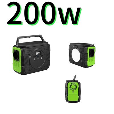 Yüksek hareketlilik taşınabilir güneş enerjisi istasyonu 4W LED ışığı sabit ve 200W çıkış
