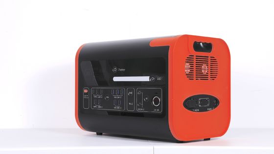 2200W40ah Kablosuz Şarj Güneş Enerjisi Depolama Elektrik Santrali Sıcak Turuncu ile Siyah
