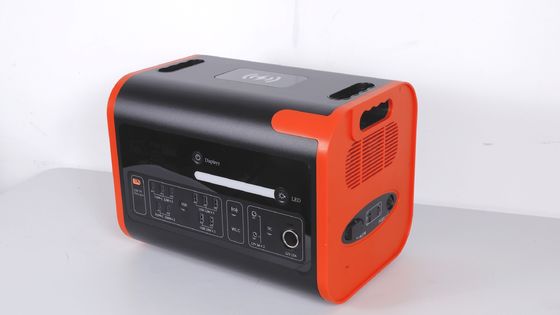 2200W40ah Kablosuz Şarj Güneş Enerjisi Depolama Elektrik Santrali Sıcak Turuncu ile Siyah