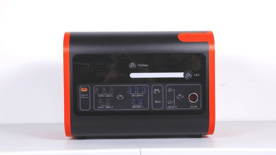 2200W40ah Kablosuz Şarj Güneş Enerjisi Depolama Elektrik Santrali Sıcak Turuncu ile Siyah