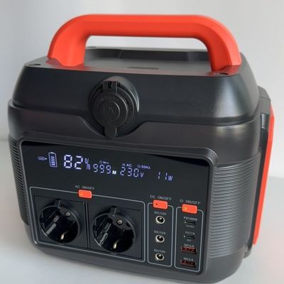 600W Aii Piyasası için Lityum Pil Güç kaynağı USB Tipi C DC ve AC Çıktısı