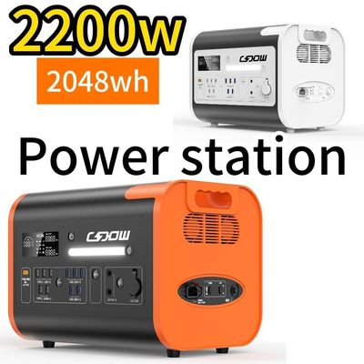 2200W/40ah 2024 Enerji Taşınabilir Elektrik Santrali Dış Yolculuk için Siyah Turuncu Renk