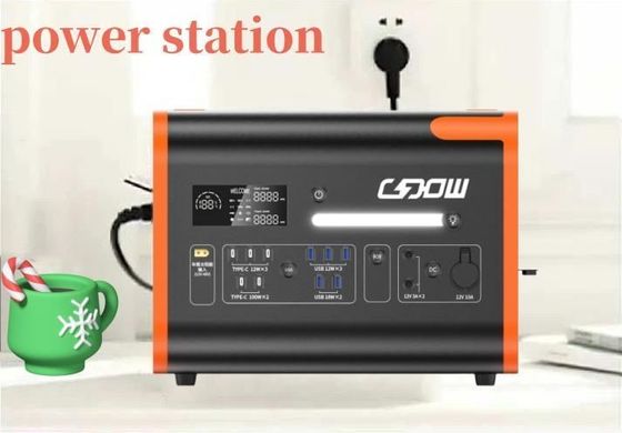 2200W AC DC C tipi Pil yedek gücü Acil taşınabilir güç istasyonu özelleştirilebilir