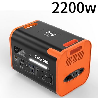 220V/110V/2200W/2400W Saf Sine LiFePO4 Yedek Pil Açık Hava Kampı Taşınabilir Elektrik Santrali