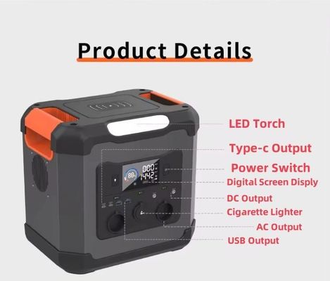 Taşınabilir 1500W/1344wh Güneş Jeneratörü Felaket Hazırlığı için Taşınabilir Elektrik Santrali