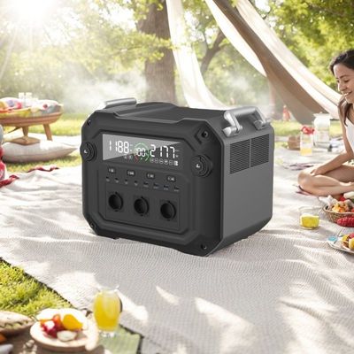 Inverter İki yönlü Inverter 2500W Kamp Açık Ev Taşınabilir Elektrik Santrali