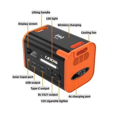 2200W 2048wh Güneş Enerji Santrali/LiFePO4 Taşınabilir Mobil Güç/Inverter Saf Sinüs Dalgası