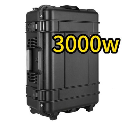 3000W/3000wh Taşınabilir Enerji Depolama Elektrik İstasyonu ABS Yolculuk için Alaşım Kabuk Malzemesi