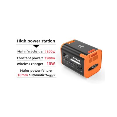 AT22 LiFePO4 Hot Orange 2200W/2048wh Seyahat ve Açık Hava için Taşınabilir Elektrik Santrali