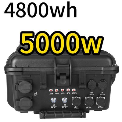 Özel iletişim 5000W 4800WH Ev ve kamp için taşınabilir güç bankaları