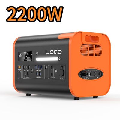 2200W Çıkış Mobil Güç Acil durum ve enerji depolama taşınabilir elektrik istasyonu