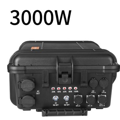 Tazelenmiş dış güç kaynağı için taşınabilir enerji jeneratörü 3000W/3000wh elektrik istasyonu