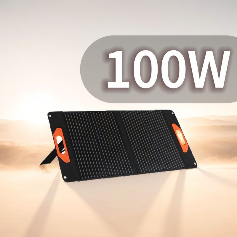 DC çıkışı 19V/5.3A Açık hava etkinlikleri için 100W katlanabilir güneş paneli