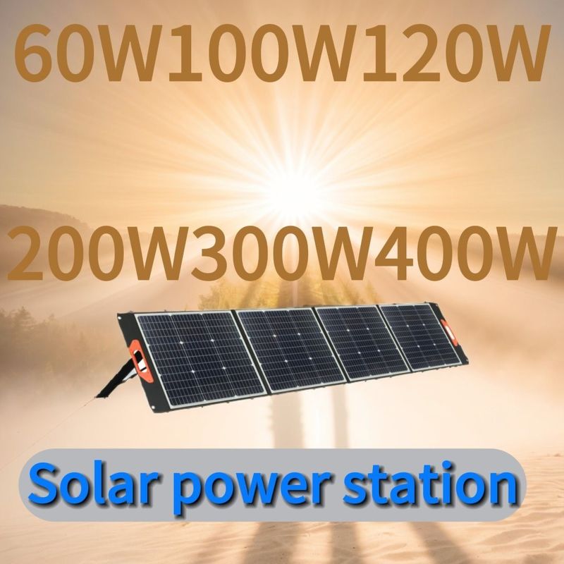 DC çıkışı 17.5V/3.4A USB şarj cihazı ile 60W su geçirmez katlanabilir esnek güneş paneli