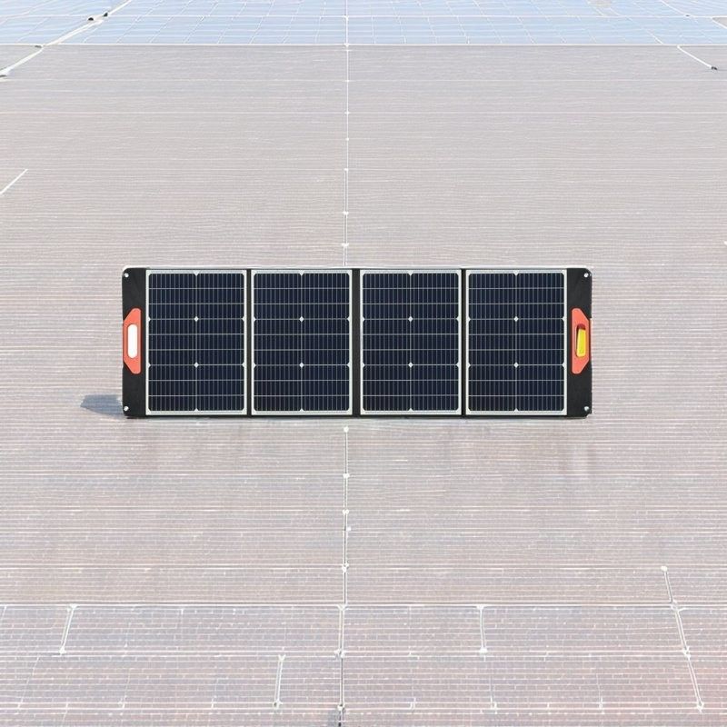 Güç Santrali ve Kamp Gezileri için Katlanabilir Güneş PV Kit 100W 12V Düzenlenebilir Stand