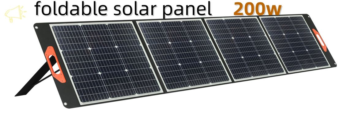 Dış güç kaynağı için 200W Monocrystalline Silikon Katlanabilir Taşınabilir Güneş Panelleri